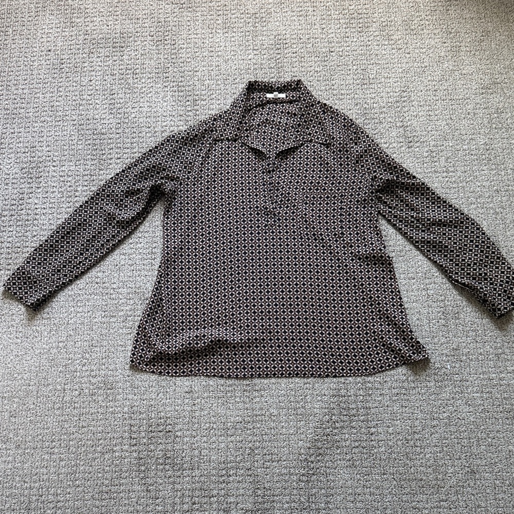 Anthropologie Pleione Geometric Button Down Shirt